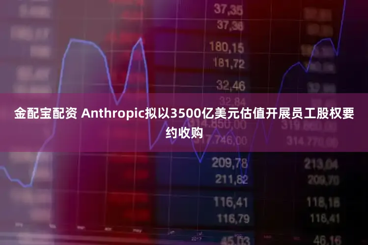 金配宝配资 Anthropic拟以3500亿美元估值开展员工股权要约收购