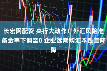 长宏网配资 央行大动作！外汇风险准备金率下调至0 企业远期购汇本钱直降