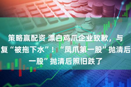 策略赢配资 漂白鸡爪企业致歉，与辉同业回复“被拖下水”！“凤爪第一股”抛清后照旧跌了