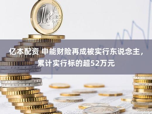 亿本配资 申能财险再成被实行东说念主，累计实行标的超52万元